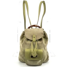 GUCCI Suede Bamboo Backpack
