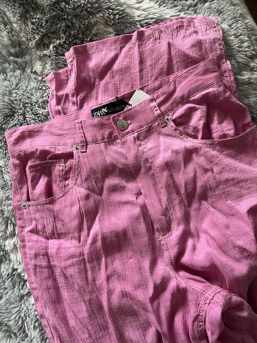 Zara pink jean style trousers - style,