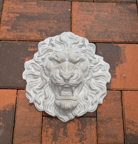 Concrete lion head outdoor - concrete,