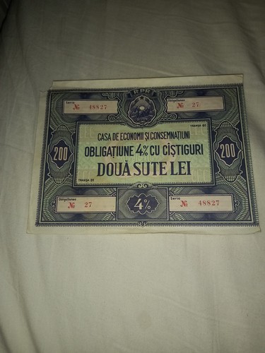 Old obligațiune 200 lei - old,
