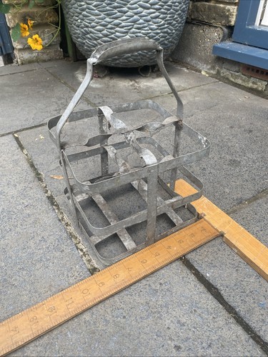 Vintage four bottle galvanised - four,
