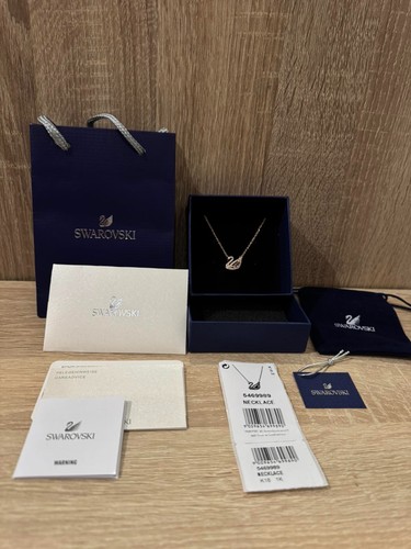 Swarovski necklace swan rose - necklace,