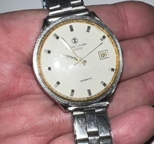 VINTAGE FAVRE LEUBA DAYMATIC AUTO WATCH REF 59683 SERVICED GOOD CONDTION