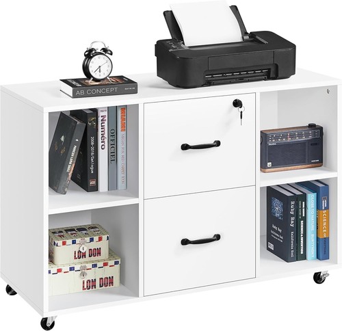 Yaheetech white file cabinet - file,