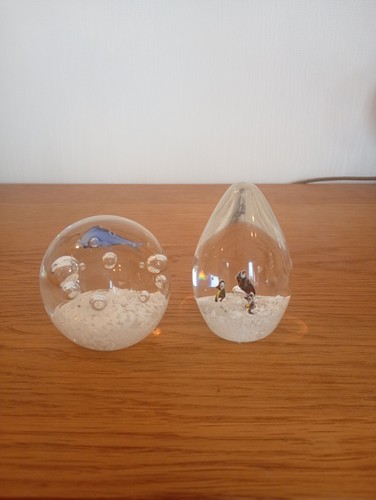 Pair vintage glass - pair,