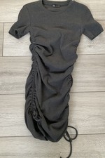 Ladies Zara Grey Ruched Ribbed