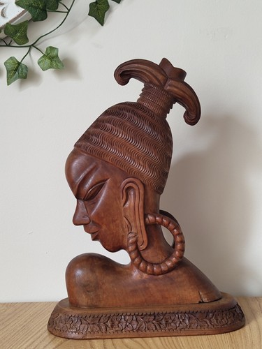 Hand carved wooden african - wooden,