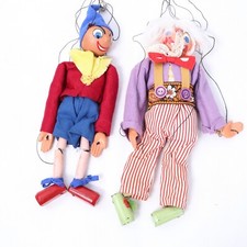 2 x Vintage Pelham Puppets  Noddy and Clown. #35