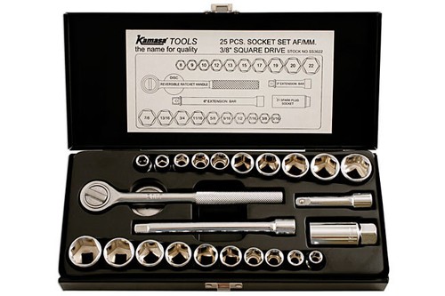 Kamasa socket set - set, 3/8''d