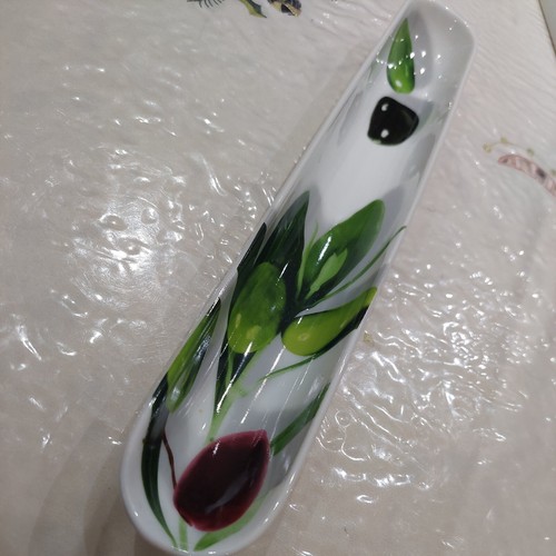 Porcelain olive dish - olive, 12
