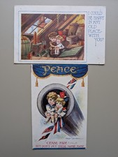 2 OLD POSTCARD ARTIST SPURGIN