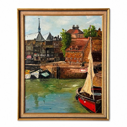 French honfleur harbour - honfleur,