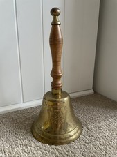 Vintage Brass Bell With Turned