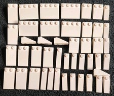LEGO White Slopes Bundle 3x4 3x2 3297 Curved Roof Long Smooth Bricks Pieces Lot
