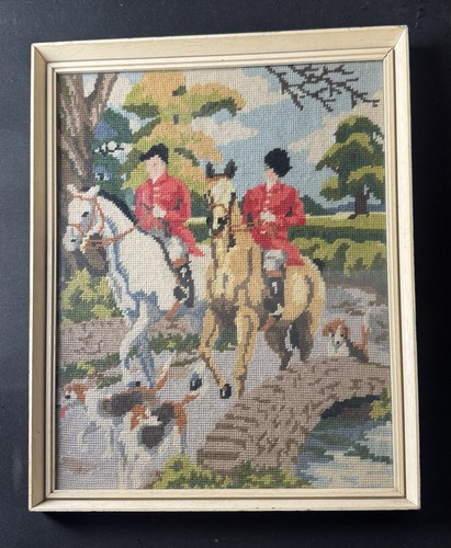 Vintage cross stitch tapestry - cross,