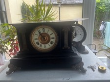 Beautiful Antique Ansonia Cast Iron Chiming Mantle Clock in FWO