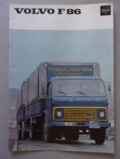 VOLVO F86 TRUCKS orig 1968 UK Mkt Sales Brochure