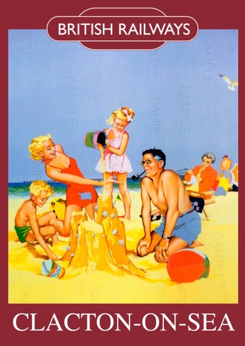Clacton sea vintage railway - vintage,