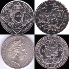 Five Pound Coins 1993 - 2015
