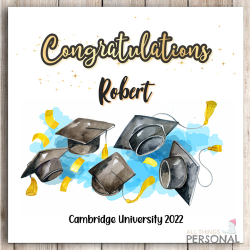 Personalised graduation card - personalised,