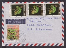 Airmail Kinshasa Zaire Congo Africa Morsbach Animals Reptiles Snakes Lizard