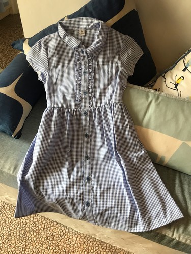 Girls blue gingham school - girls,