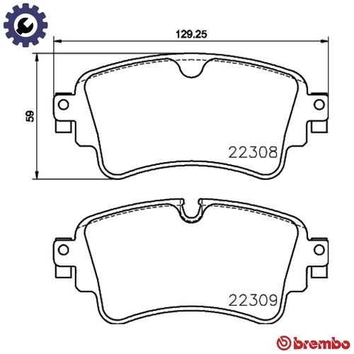 Brake pad set disc - set,
