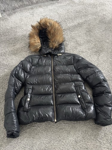 Navy shiny zara short - short, puffa