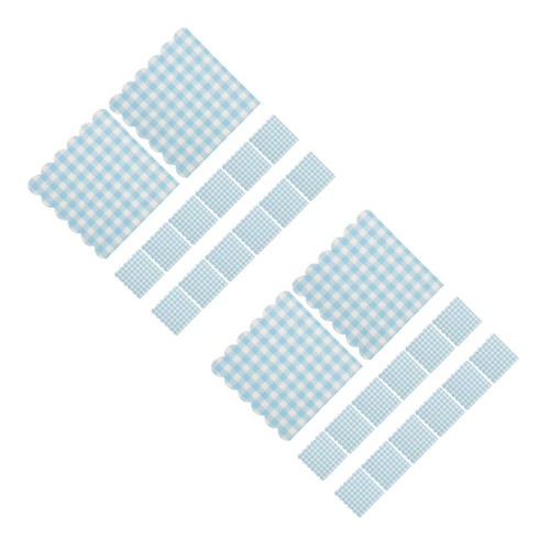 Reusable blue gingham paper - reusable,