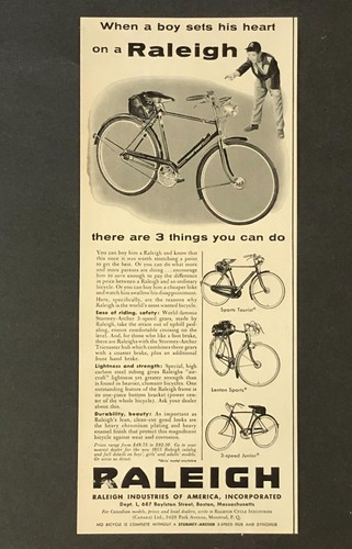 1955 raleigh bicycle - 1955,
