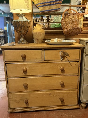 Antique pine chest drawers - antique, of