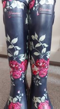 WELLINGTONS Blue Floral Wellies size3 UK  excellent