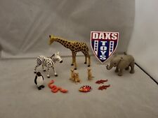 Playmobil Wild Animal Figure Bundle Zoo Zebra Giraffe Elephant Meerkat Snake