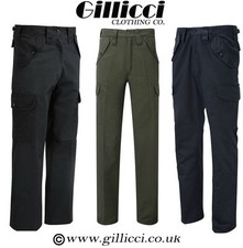 MENS WOMANS BLUE CASTLE 901 COMBAT WORK WORKWEAR DRIVER CARGO TROUSERS UPTO 50"