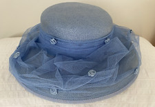 VINTAGE M&S Wedding Mother of the Bride/Races Hat, With Netting & Rosebuds. VGC