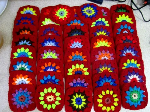 Hand crochet granny - hand, crochet,x