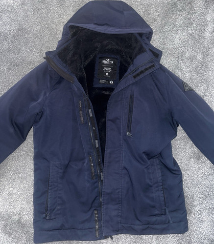 Hollister men navy parka - men's,