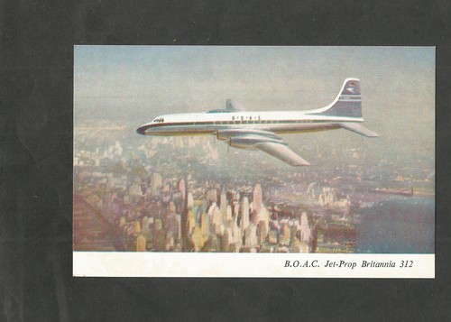 Postcard aircraft boac jet - postcard,
