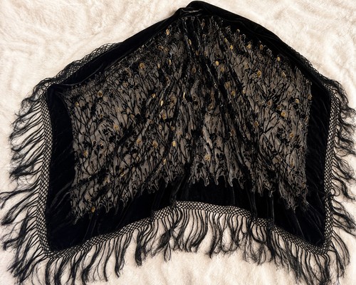 Antique 1920s silk burnout - antique,