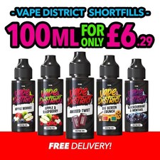Vape District  |  100ml Vape Liquid |  Vape Juice | No Nicotine | E-Cig