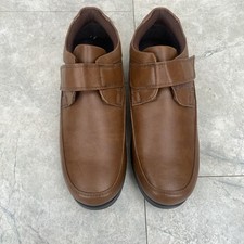 New Brown Shoes Size UK 7 41 Soleflex Premium Comfort Easy Fasten