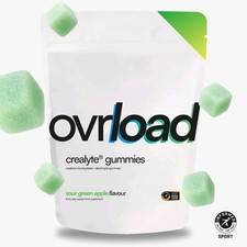 Ovrload Crealyte Creatine Gummies Sour Green Apple |1 Month Supply| FREE UK POST