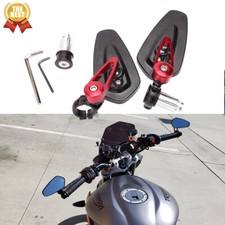 Motorcycle 7/8" Handle Bar End Rearview Mirrors For Yamaha YZF R6 R1 MT07 Honda