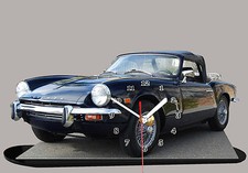 MODEL CARS, TRIUMPH SPITFIRE-03, car passenger, 11,8x 7,8 inches  with Clock