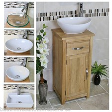 Solid Oak Bathroom Cabinet |