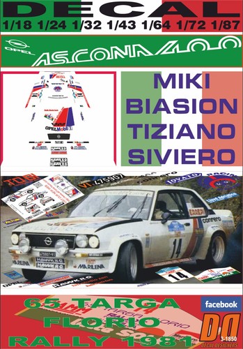 Decal opel ascona - decal, m