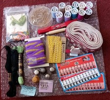Job Lot Of Haberdashery / Sewing Items. Threads, Timbles, Embroidery, Pins Etc