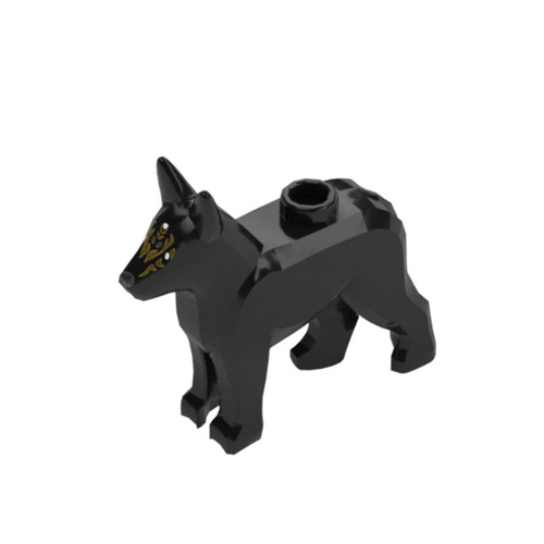 Dog black alsatian with - (black,,