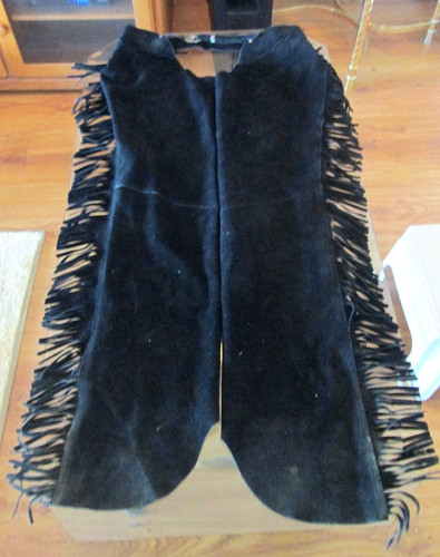 Adult black suede - adult,