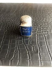 Holy Bible Pewter Thimble Vintage Stephen Frost Rare Collectable Lords Prayer